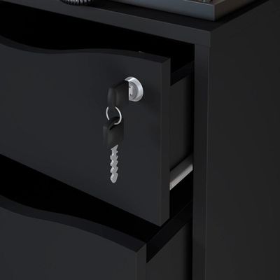 Gaveteiro Artany Bit com 4 Gavetas - Preto