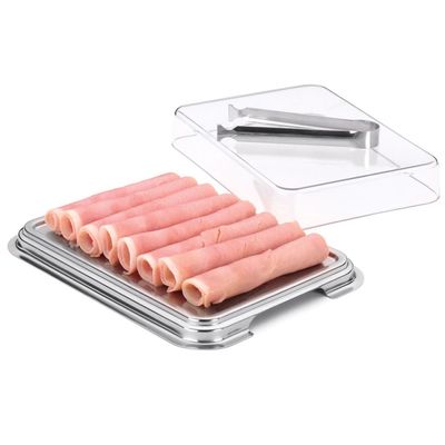 Conjunto de Porta-Frios Forma Vision Retangular com Pinça - 3 Peças