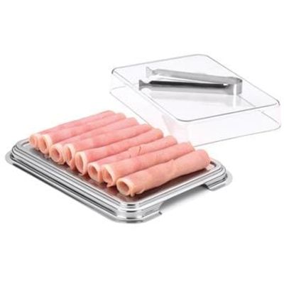 Conjunto de Porta-Frios Forma Vision Retangular com Pinça - 3 Peças