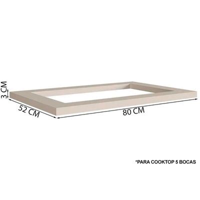 Tampo p/ Balcão Cozinha Cooktop PH 3050 Versalis 80cm Carvalho Nature - Herval