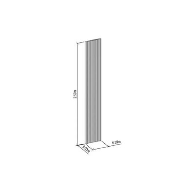 Módulo Ripado 40cm p/ Painel de Sala Nature Fosco - Linea Brasil