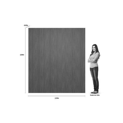 Módulo Ripado 220cm p/ Painel de Sala Nature Fosco - Linea Brasil
