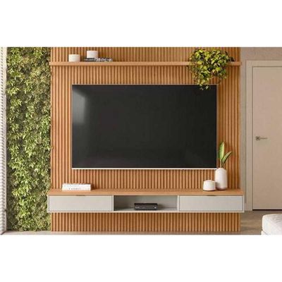 Módulo Nicho 220cm p/ Painel de Sala Nature/Off White - Linea Brasil