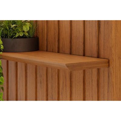Rack Bancada c/ Painel p/ TV até 65 Pol Pratic Ripado 2 Gavetas 183x240cm Bali - DJ Móveis