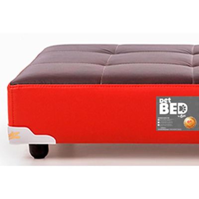 Colchão PET Cachorro / Gato Pequeno Castorpet Bed Marrom/Vermelho (40x60x12) - Castor