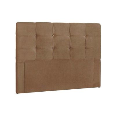 Cabeceira Cama Box Estofada Casal Clean Plus Suede Marrom Taupe - Simbal