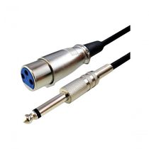 Cabo De Microfone P10 Macho X Cannon Femea