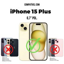 Capa para iPhone 15 Plus - Silicon Premium Preta - Gshield