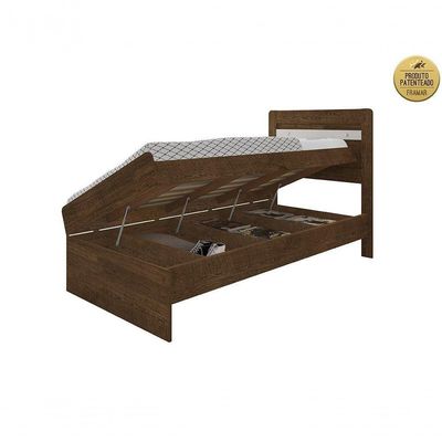 Cama Solteiro Malbec Off White Com Colchão