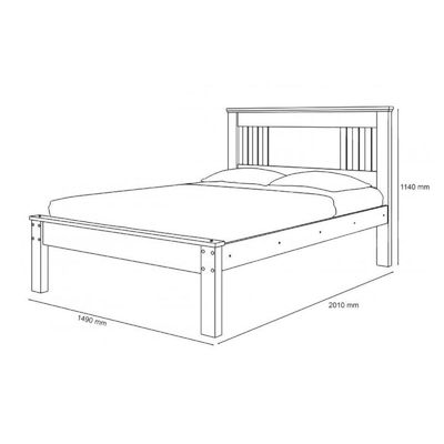 Cama Casal Aconchegante Sophia Naturalle E Off White