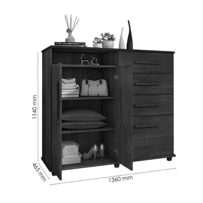 Conjunto De Cama Com Colchão E Cômoda Para Quarto Malbec