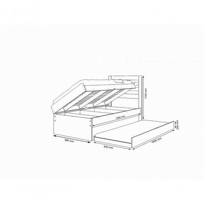 Cama Solteiro Malbec Off White Com Auxiliar