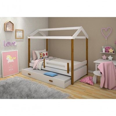 Cama Casa Eliz Branco/Mel - Divaloto
