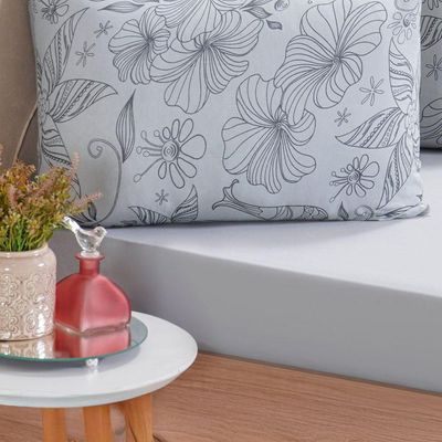 Jogo De Cama Casal Dreams Malha 100% Algodão 138x188x30cm Cinza