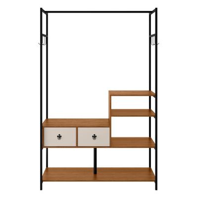 Módulo Closet Cabideiro Aberto Guarda Roupa Industrial Prateleira Gaveta Sevilha