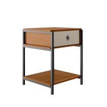 Mesa Mesinha De Cabeceira Estilo Industrial Gaveta Prateleira Mesa De Apoio Sofisticado Decorativo
