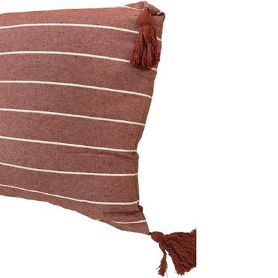 Almofada Pompom Decorativa 45x45cm Telha