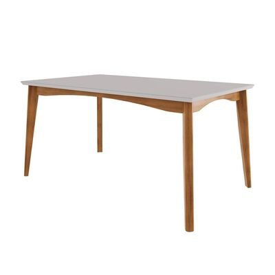 Mesa De Jantar 6 Lugares 160cmx90cm Monalisa Natural/off White Nesher Natural/off White