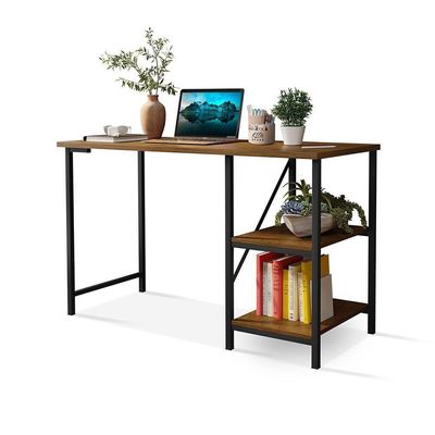 Escrivaninha Mesa Office Estudo Estilo Industrial 110cm Klm Preto/imbuia