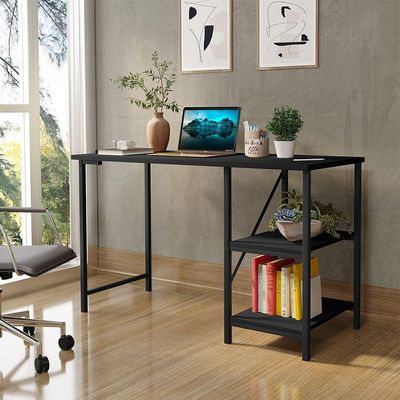 Escrivaninha Mesa Office Estudo Estilo Industrial 110cm Klm Preto/preto