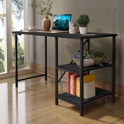 Escrivaninha Mesa Office Estudo Estilo Industrial 110cm Klm Preto/preto