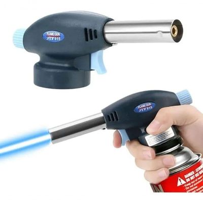 Kit 6 Pc Maçarico Portátil Culinário E 6 Cartuchos De Gás Para Maçaricos