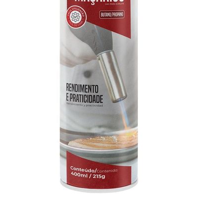 Kit 6 Pc Maçarico Portátil Culinário E 6 Cartuchos De Gás Para Maçaricos