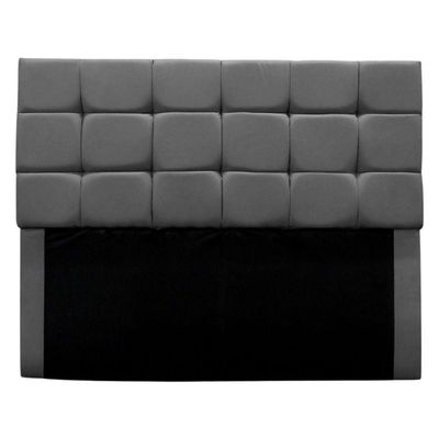 Cabeceira Cama Box Estofada King 195 Cm Gabriela Suede Cinza