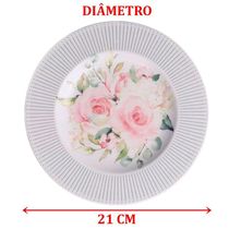 Jogo Pratos Sobremesa Lanche 10 Pessoas 10peças Ornatta 21cm