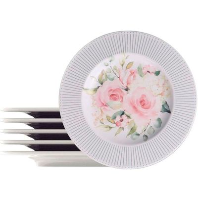 Jogo Pratos Sobremesa Lanche 10 Pessoas 10peças Ornatta 21cm