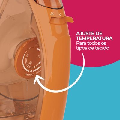Ferro De Passar Cadence 2 Em 1 Laranja 220V