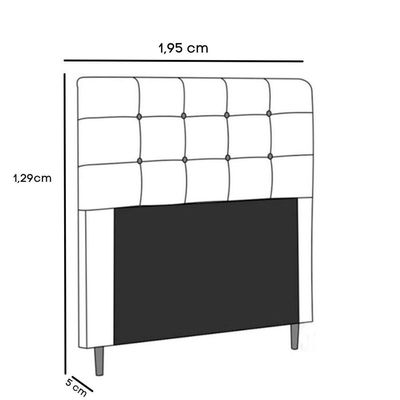 Cabeceira Estofada Cama King 195 Cm Irlanda Suede Marrom