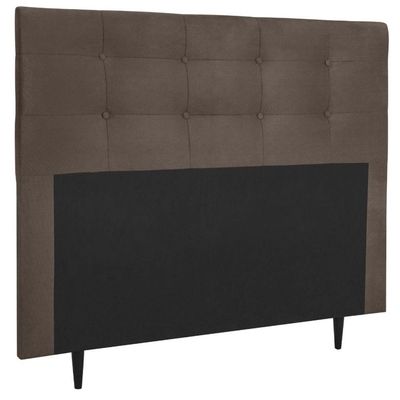 Cabeceira Estofada Cama King 195 Cm Irlanda Suede Marrom