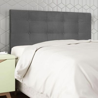 Cabeceira Estofada Cama King 195 Cm Cancún Suede Cinza