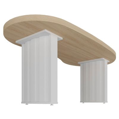 Mesa Para Escritório Reunião 200cm Vinny Carvalho/branco A06 - Mpozenato