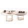 Mesa De Centro Para Sala Pés Metálicos Kit 2 Sky Off White - Hb Móveis