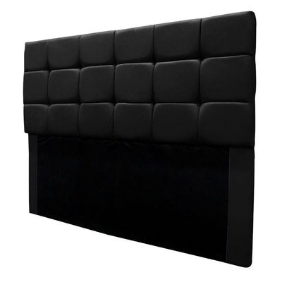 Cabeceira Cama Box Estofada King 195 Cm Bianca Suede Preto