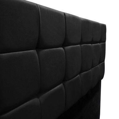 Cabeceira Cama Box Estofada King 195 Cm Bianca Suede Preto