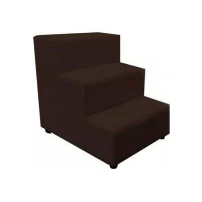 Escada Escadinha Pet Cachorro 3 Degraus Rampa Suede Dog Marrom
