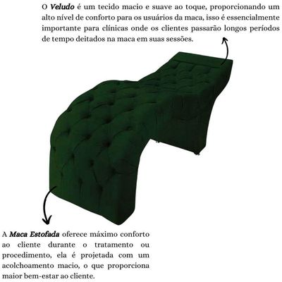 Maca Estofada Estética Cílios Salão Spa Veludo Hellen Verde
