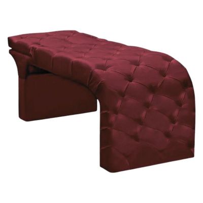 Maca Estofada Estética Cílios Regulável Spa Suede Valentina Bordô