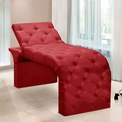 Maca Estofada Estética Cílios Regulável Spa Suede Valentina Vermelho