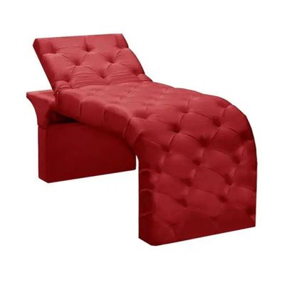 Maca Estofada Estética Cílios Regulável Spa Suede Valentina Vermelho