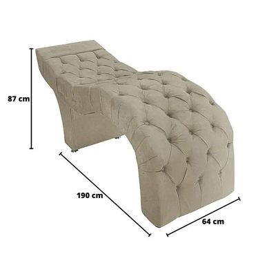 Maca Estofada Estética Cílios Salão Spa Suede Adriana Bege