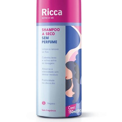 Ricca Shampoo A Seco Sem Perfume 150ml