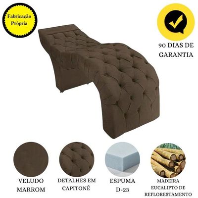 Maca Estofada Estética Cílios Salão Spa Veludo Yasmim Marrom