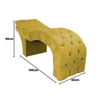 Maca Estofada Reclinável Sobrancelhas Cílios Suede Jade Amarelo