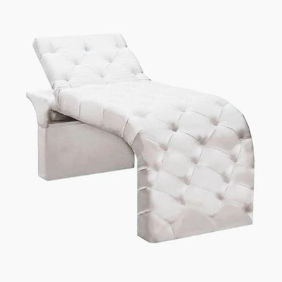 Maca Estofada Estética Cílios Regulável Spa Suede Eloísa Branco