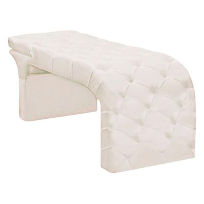 Maca Estofada Estética Cílios Regulável Spa Suede Eloísa Branco