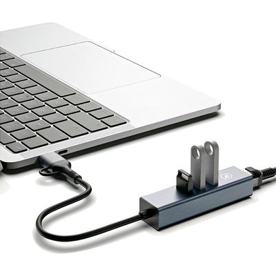 Adaptador Multiportas USB com Conector Ethernet LAN -Gshield